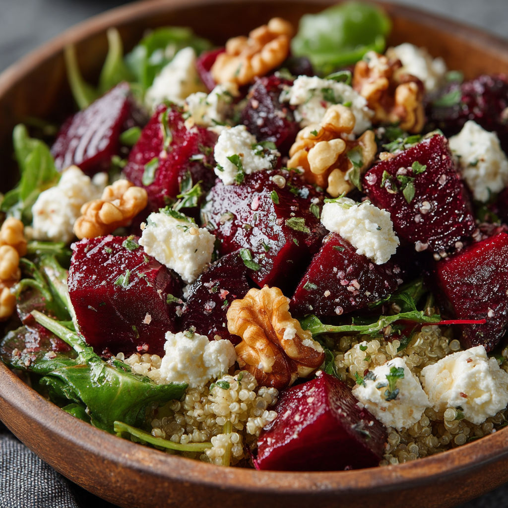 A bowl of food with a nut on top.