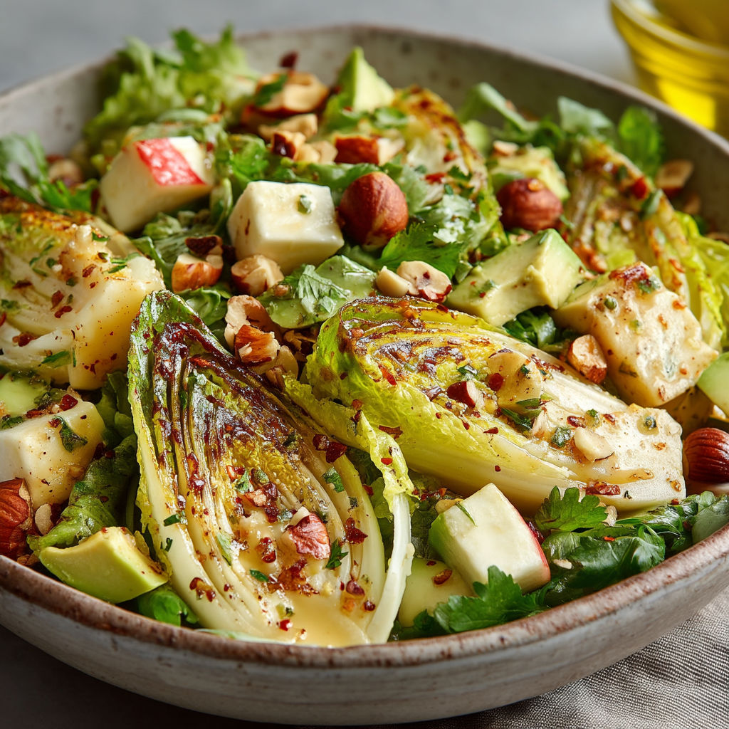 A bowl of salad with lettuce, avocado, and cheese.