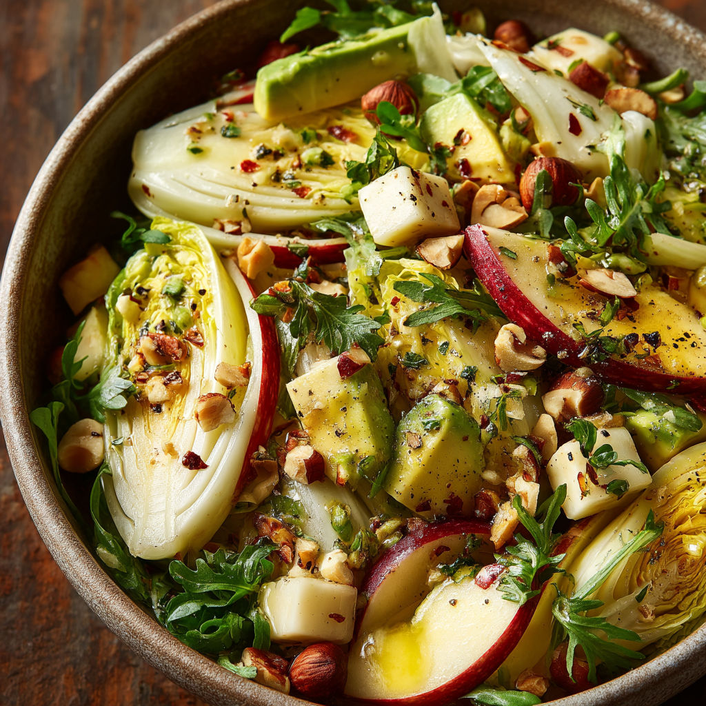 A bowl of food with a variety of ingredients.