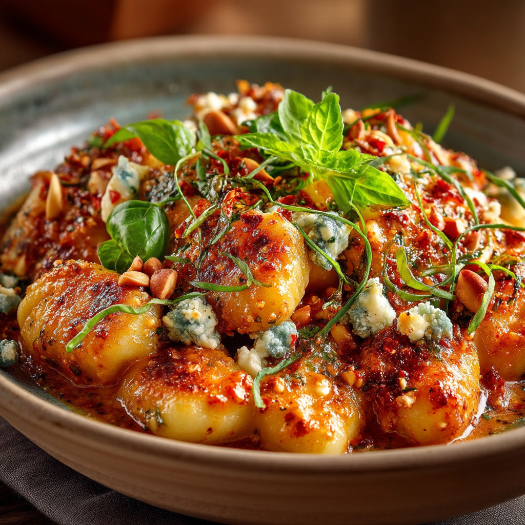 A bowl of food with a variety of ingredients.