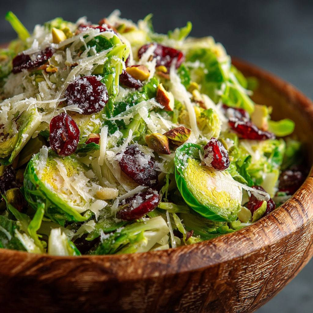 A bowl of salad with cranberries and pistachios.