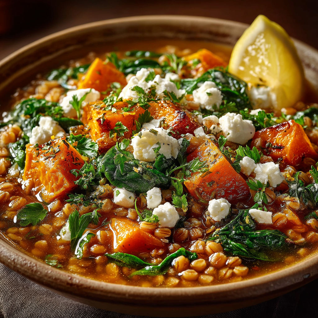 A bowl of food with vegetables and feta cheese.