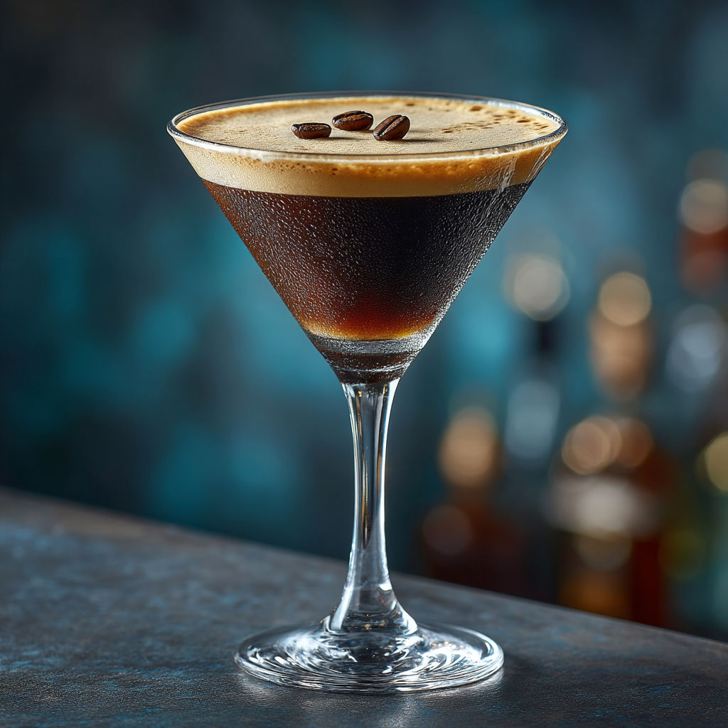 A glass of coffee with a shot of espresso.