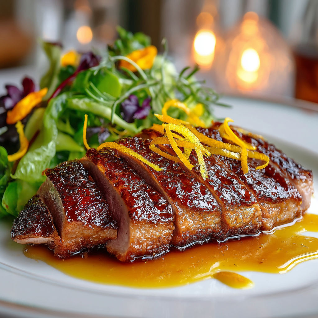 A plate of food with a salad and meat.