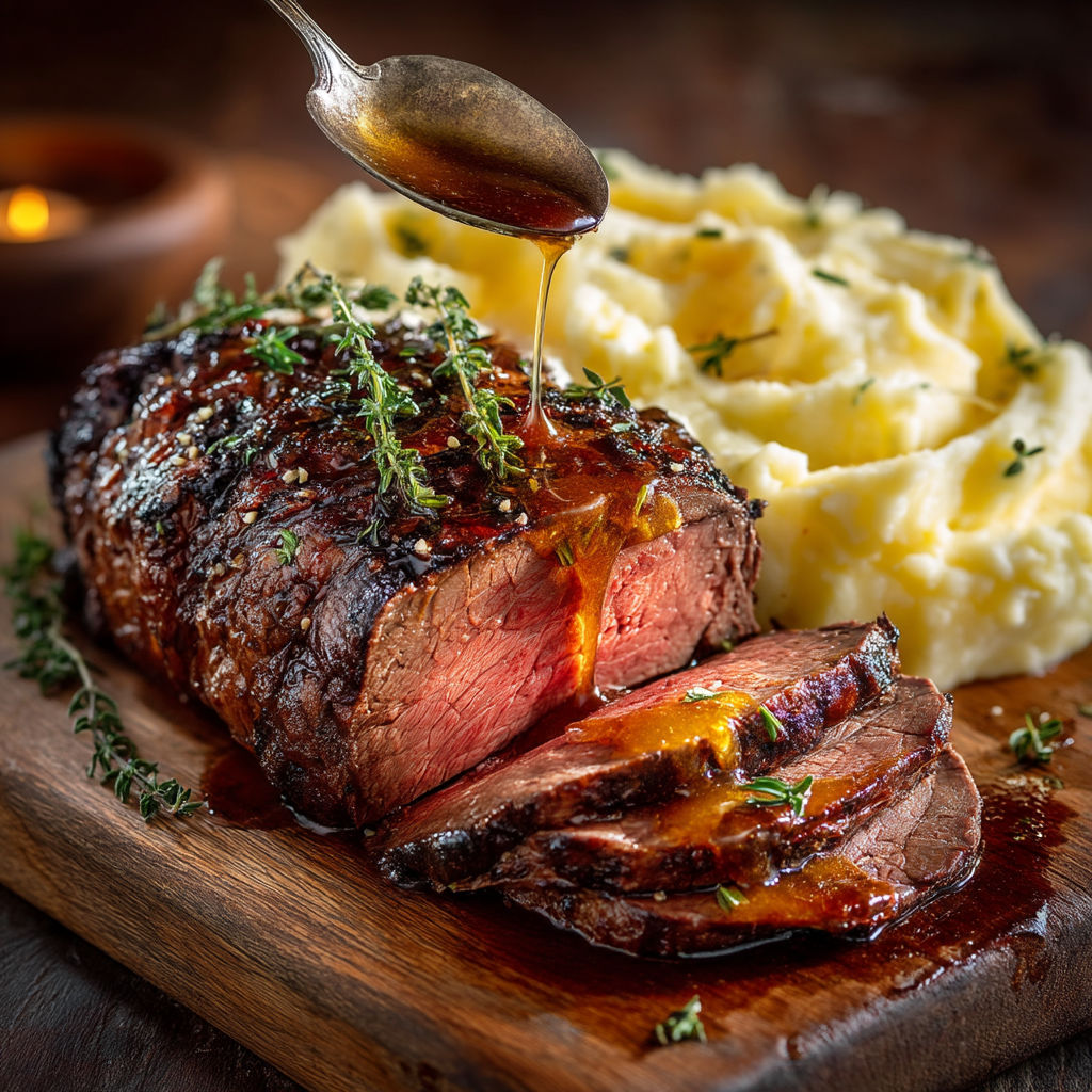 A piece of meat with a spoon on it.