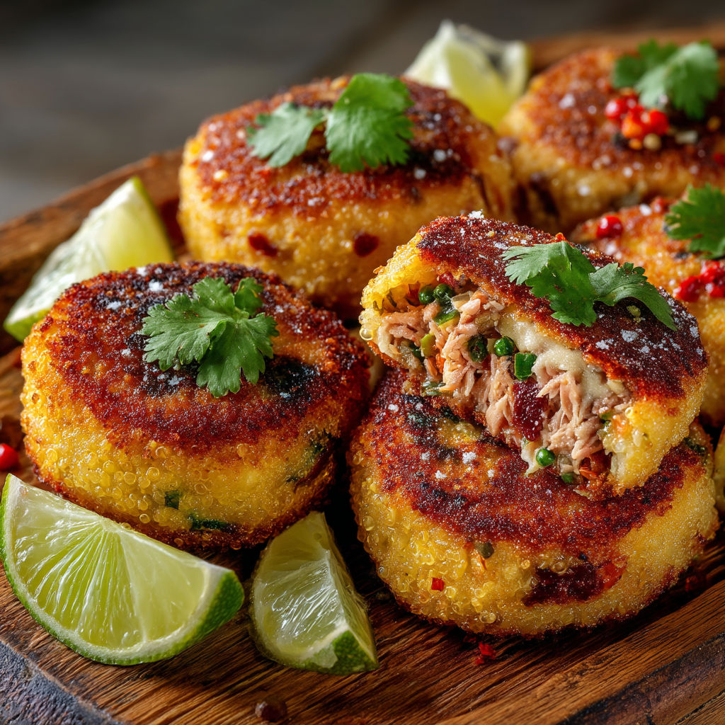 A plate of food with a lime wedge on it.