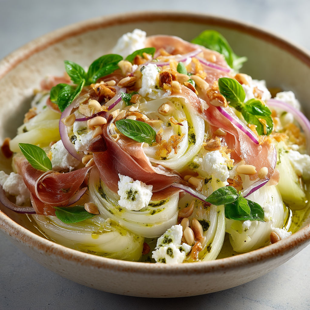 A bowl of food with a variety of ingredients.