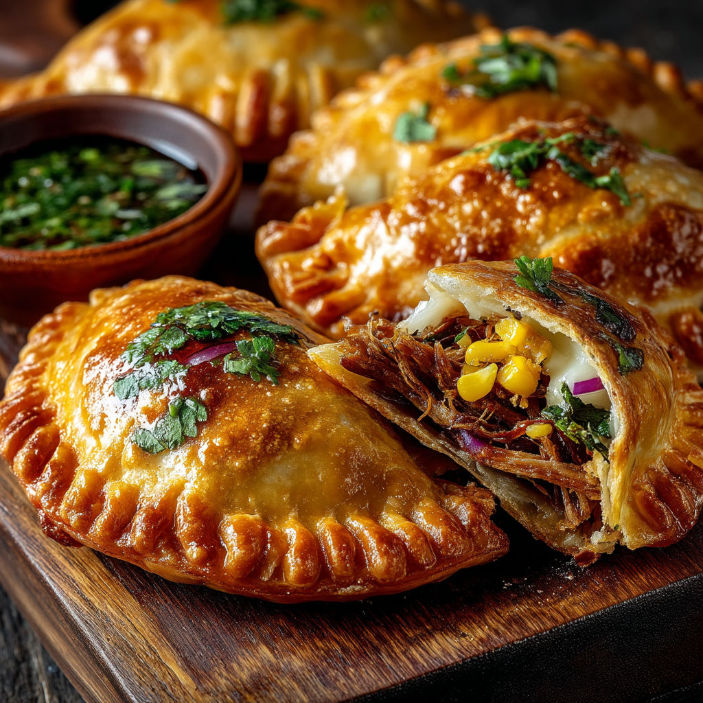 Pain au chorizo avec des légumes.