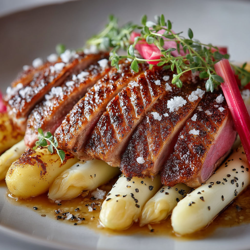 Ma recette de magret de canard aux asperges blanches.