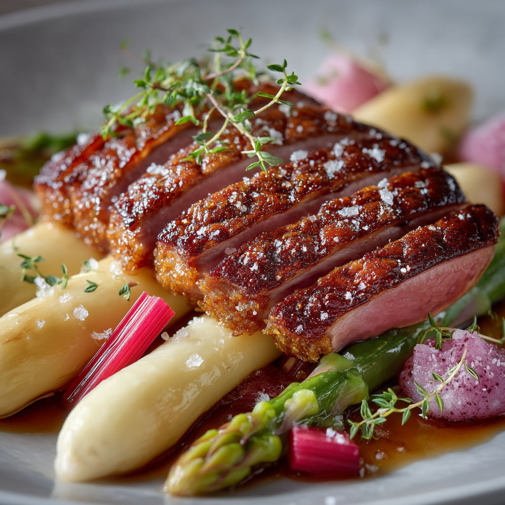 Ma recette de magret de canard aux asperges blanches.