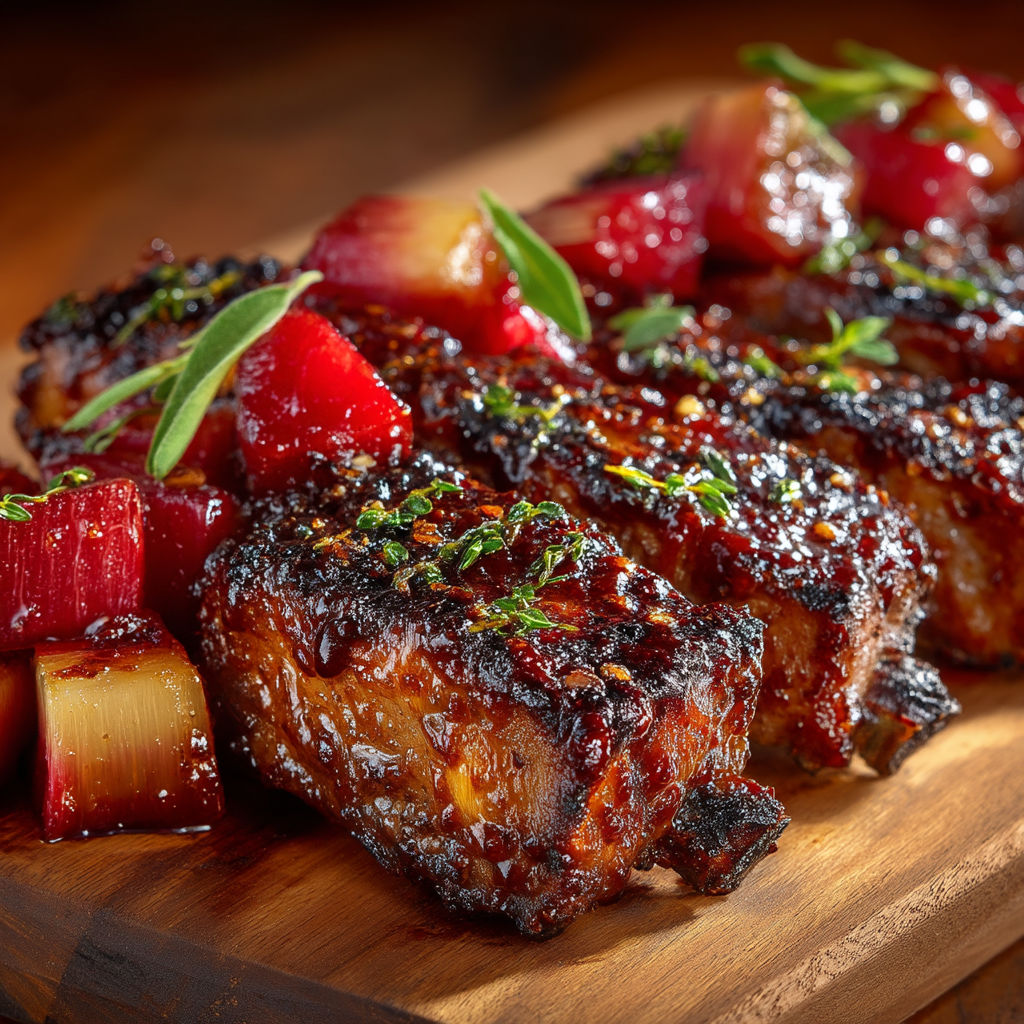 Une plaque de bois avec des morceaux de viande grillée et des légumes.