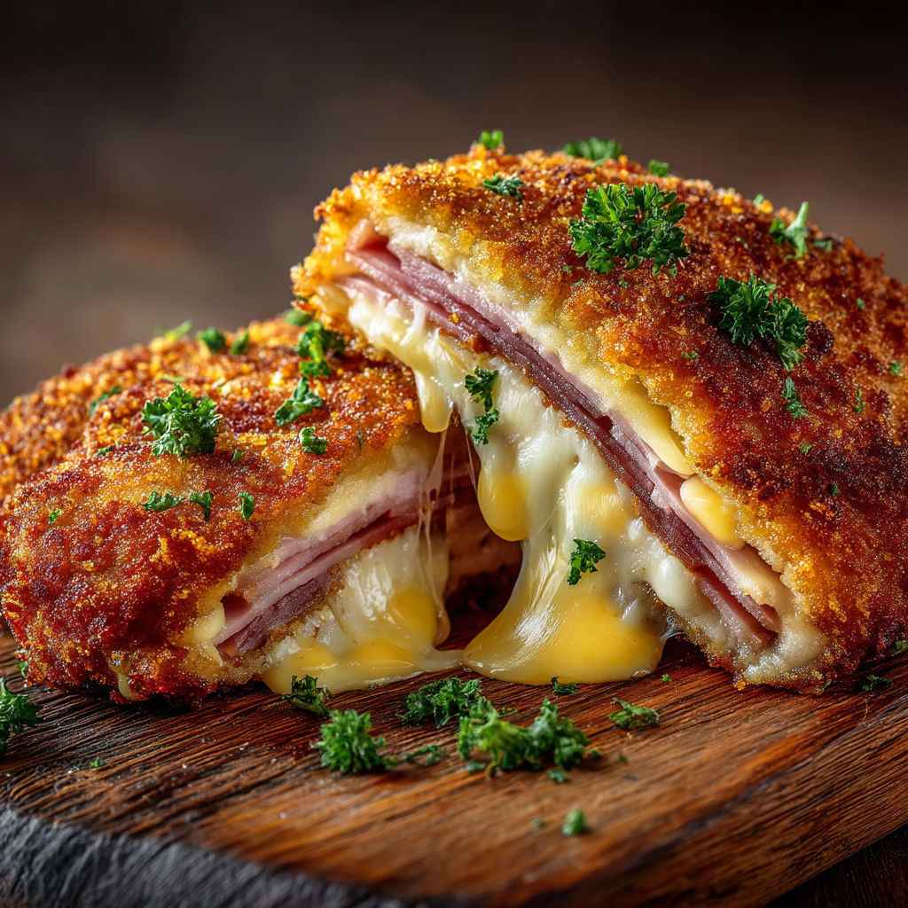 Une tranche de sandwich au fromage et aux herbes.