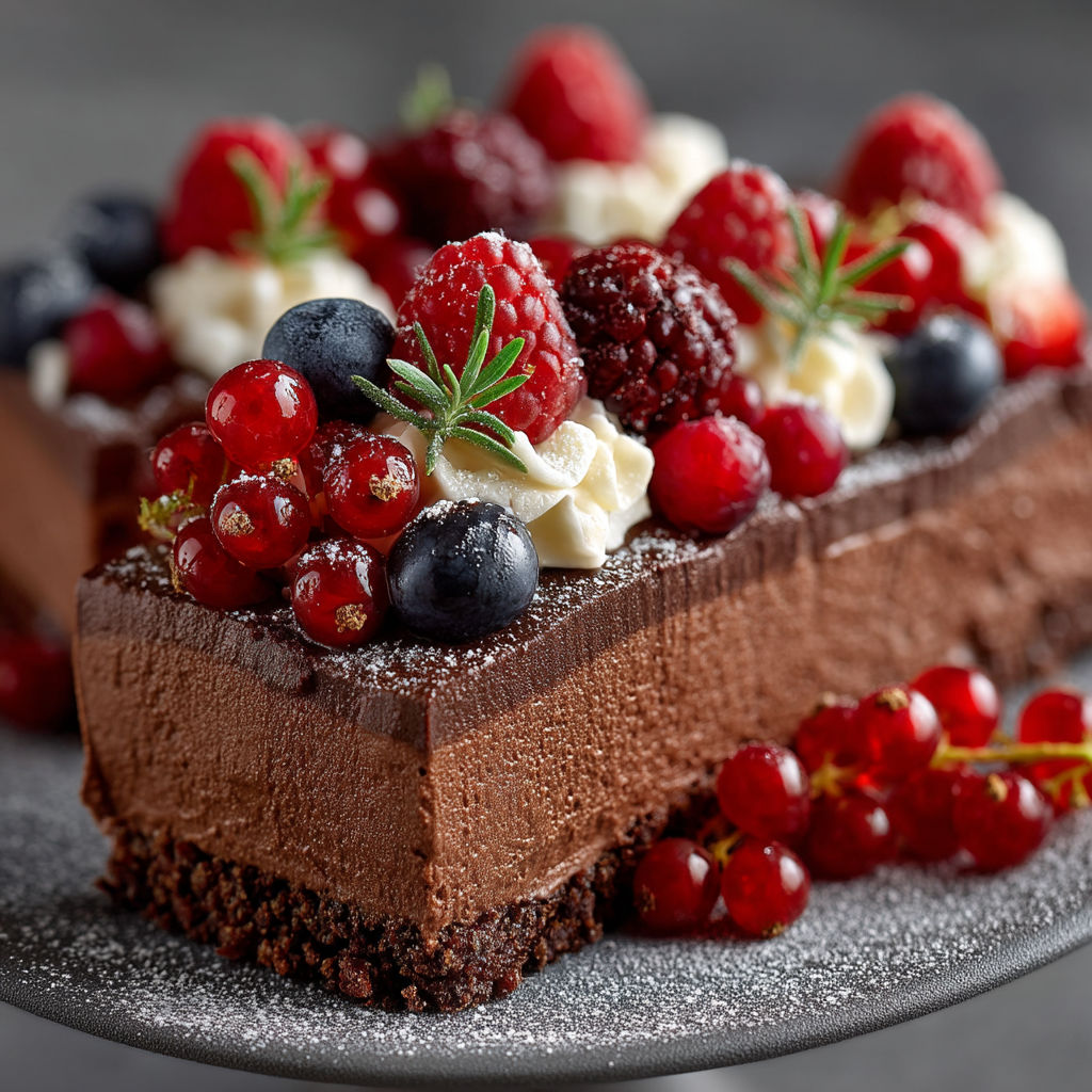 Une tarte aux fruits sur un plateau.