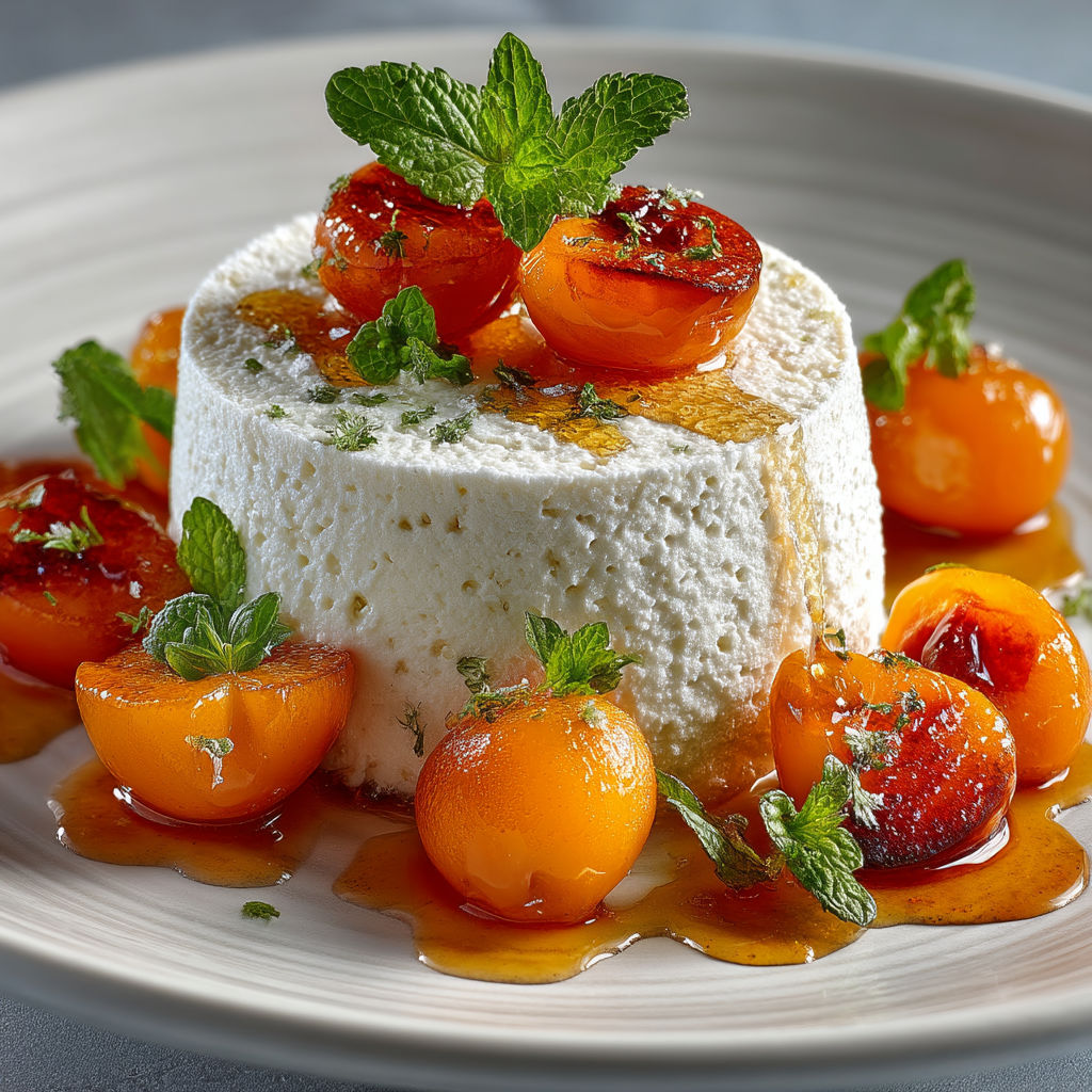 Une tarte aux abricots et crème d'Anjou.