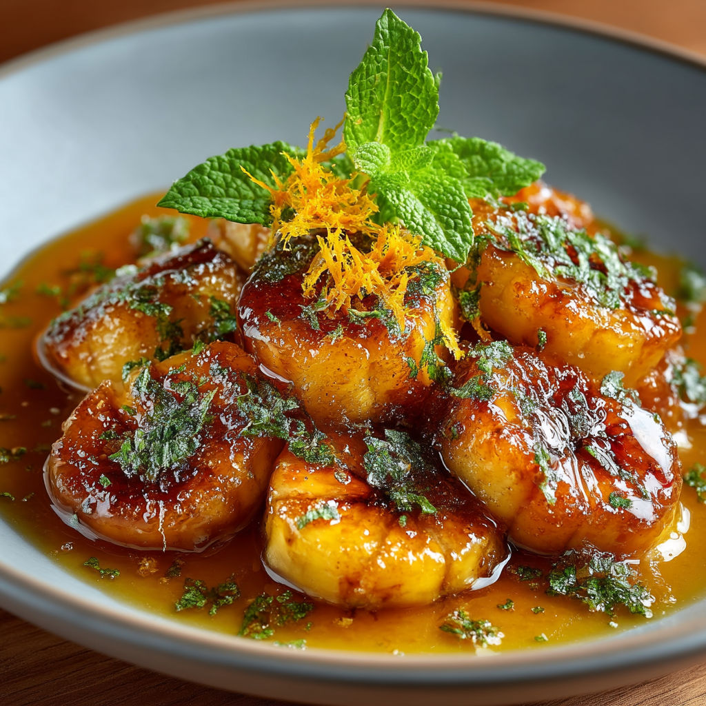 Une assiette de fruits de mer avec des herbes et des épices.