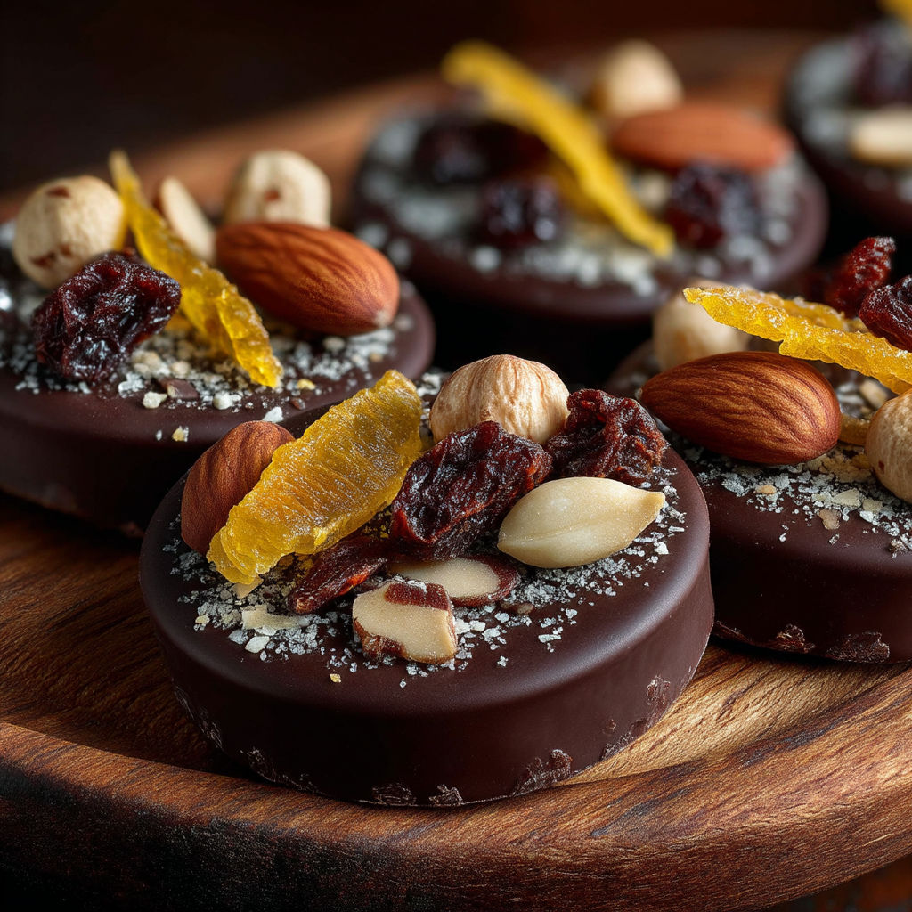 Desserts sur une planche de bois.