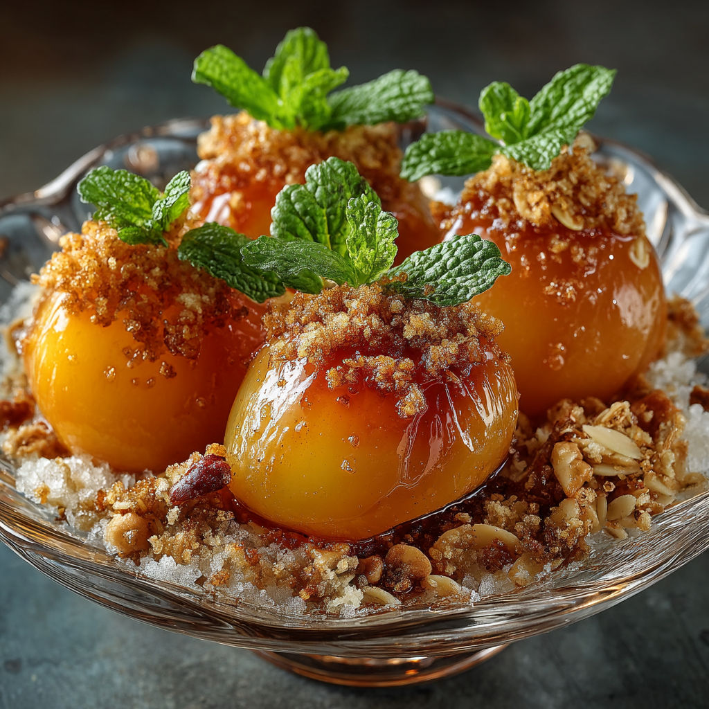 Un plat de fruits avec des herbes et des noix.
