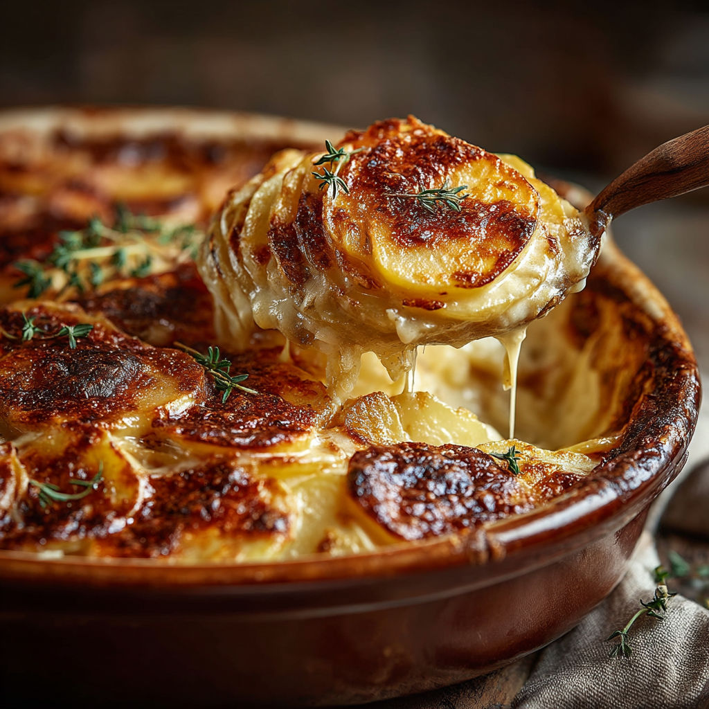 Une tarte aux pommes chaude et sucrée, avec des herbes fraîches sur le dessus.