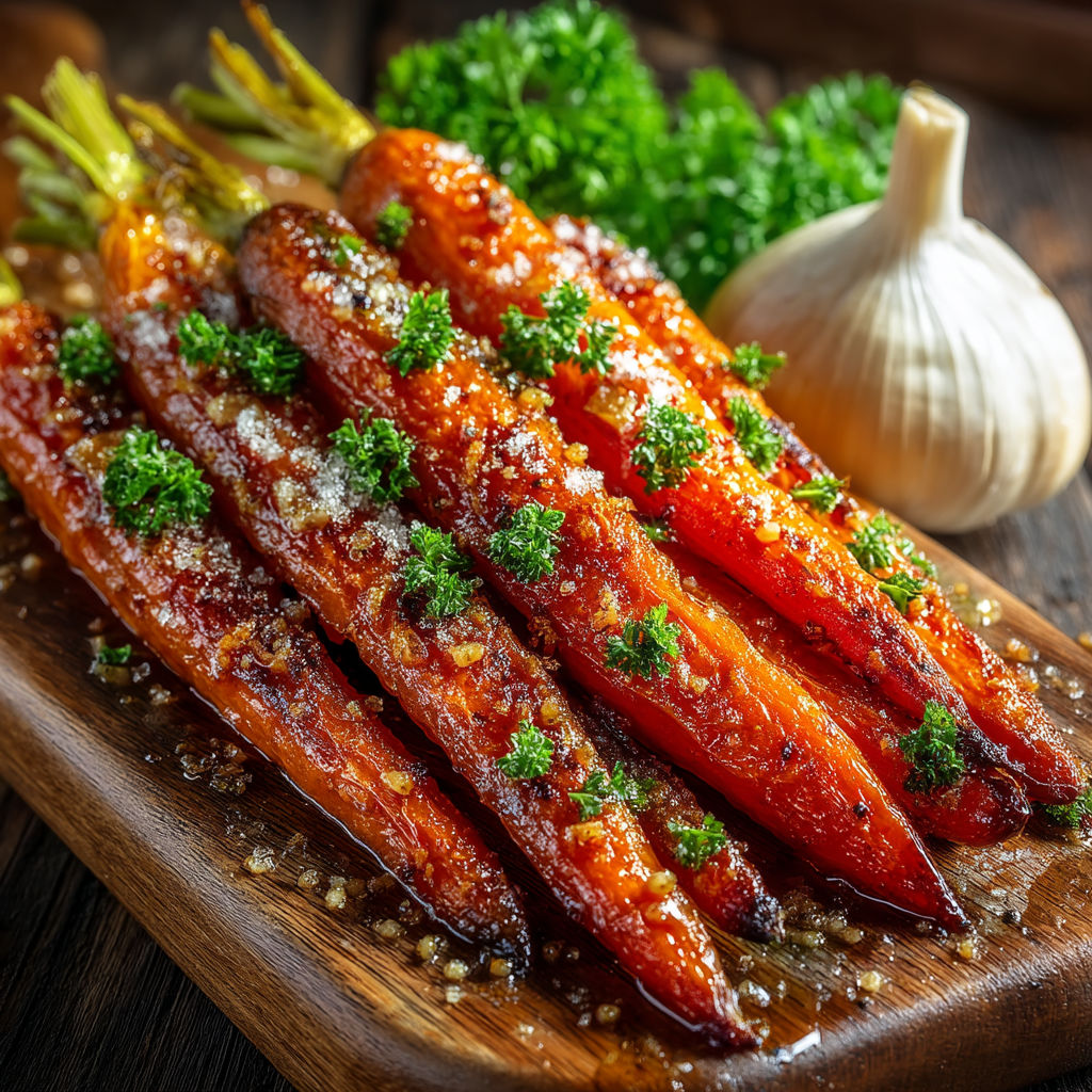 Carottes grillées avec des herbes et des épices.