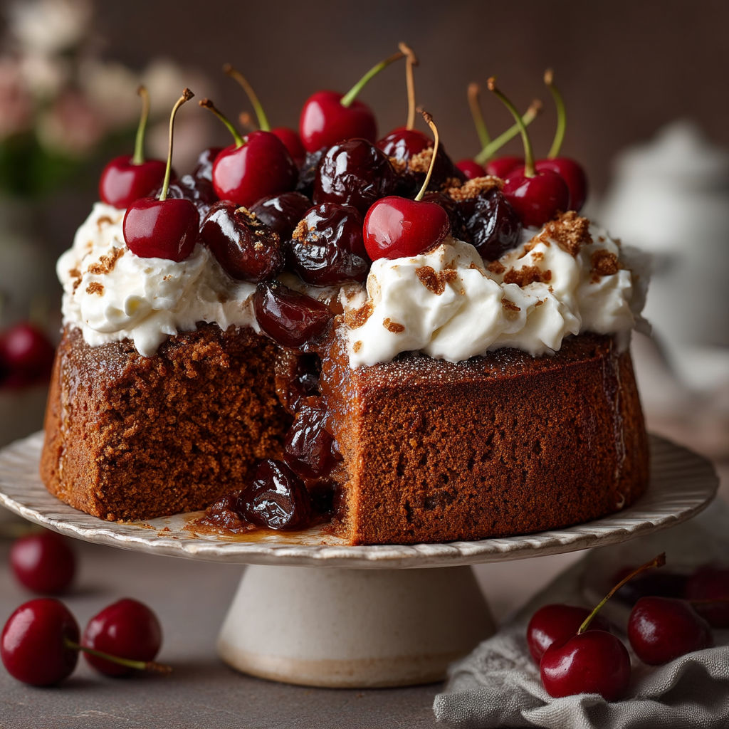 Une tarte aux cerises avec des fruits frais.