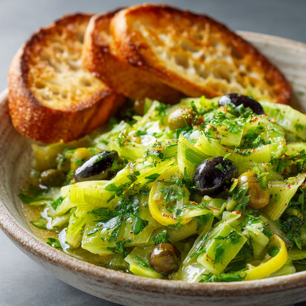 Une salade de céleri branche à la sicilienne.