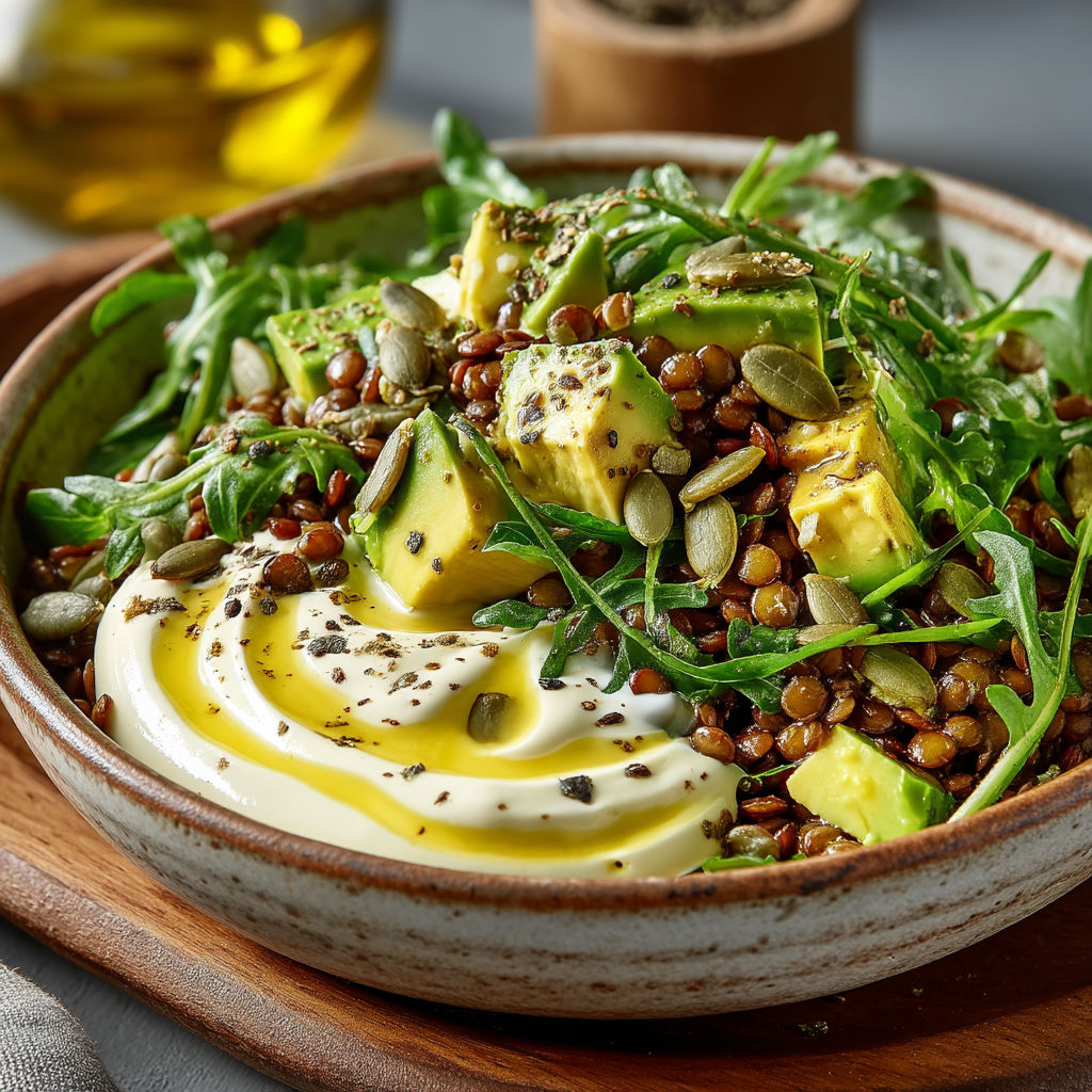Une salade de quinoa et de pêches.