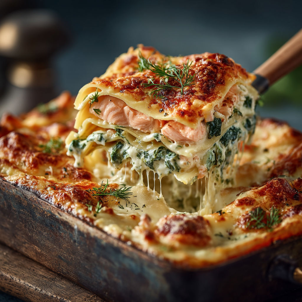 Lasagnes saumon & épinard.