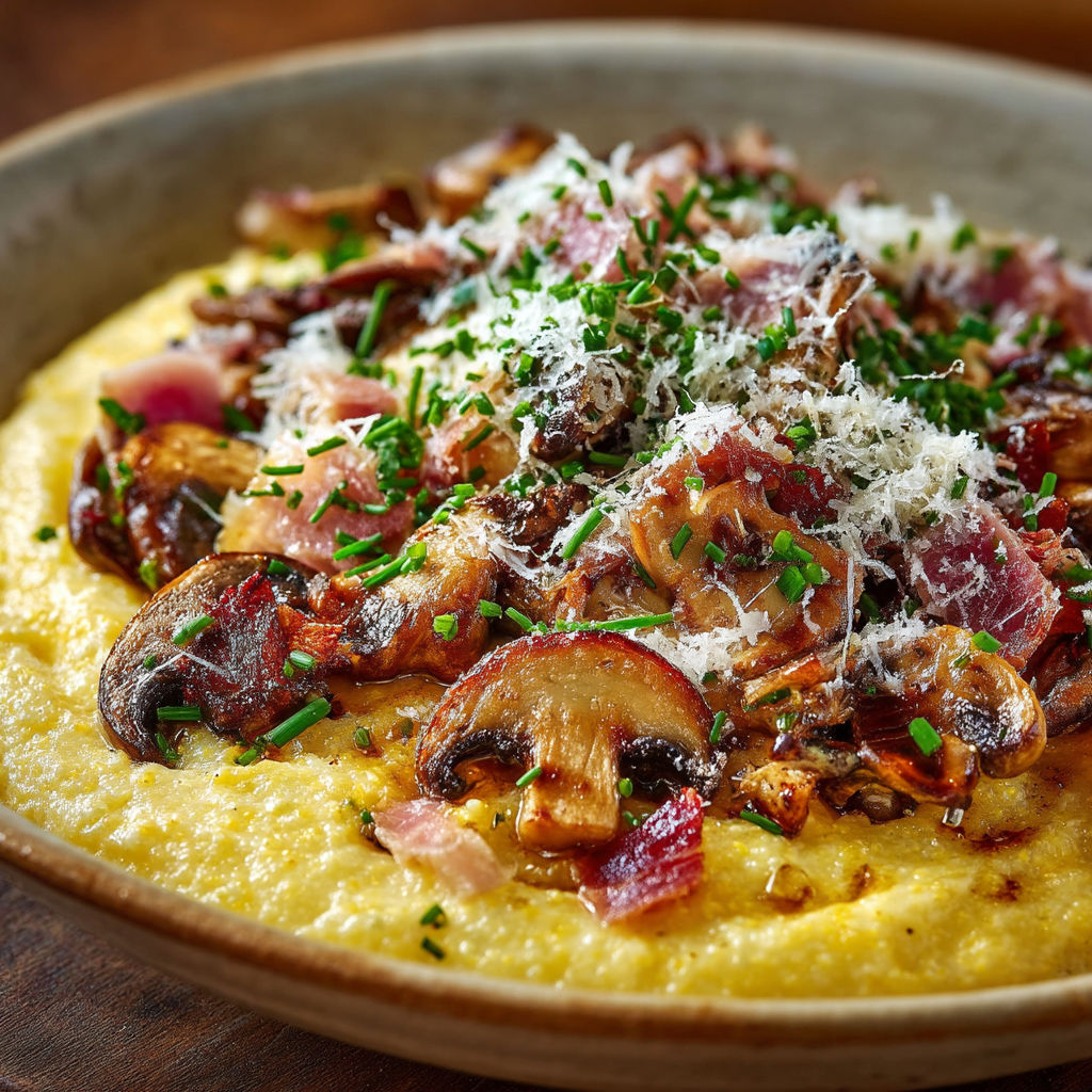 Une assiette de mushrooms et de sauce.