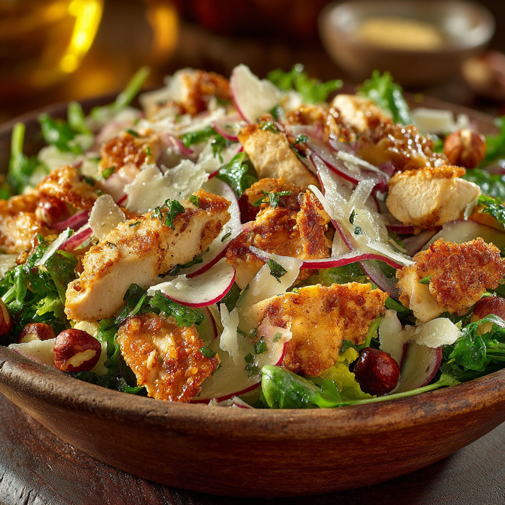 Salade automnale au poulet & parmesan.