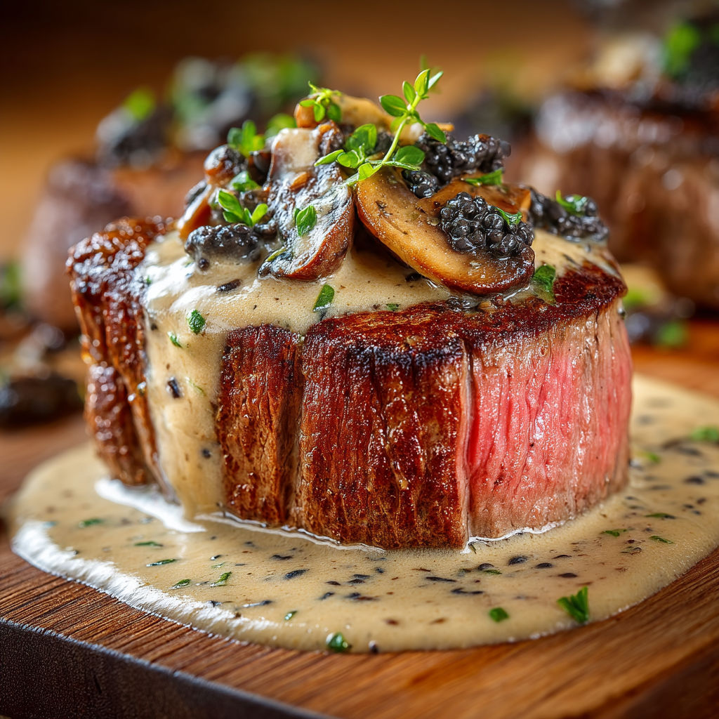 Une recette de filet boeuf sauce trompette de la mort.