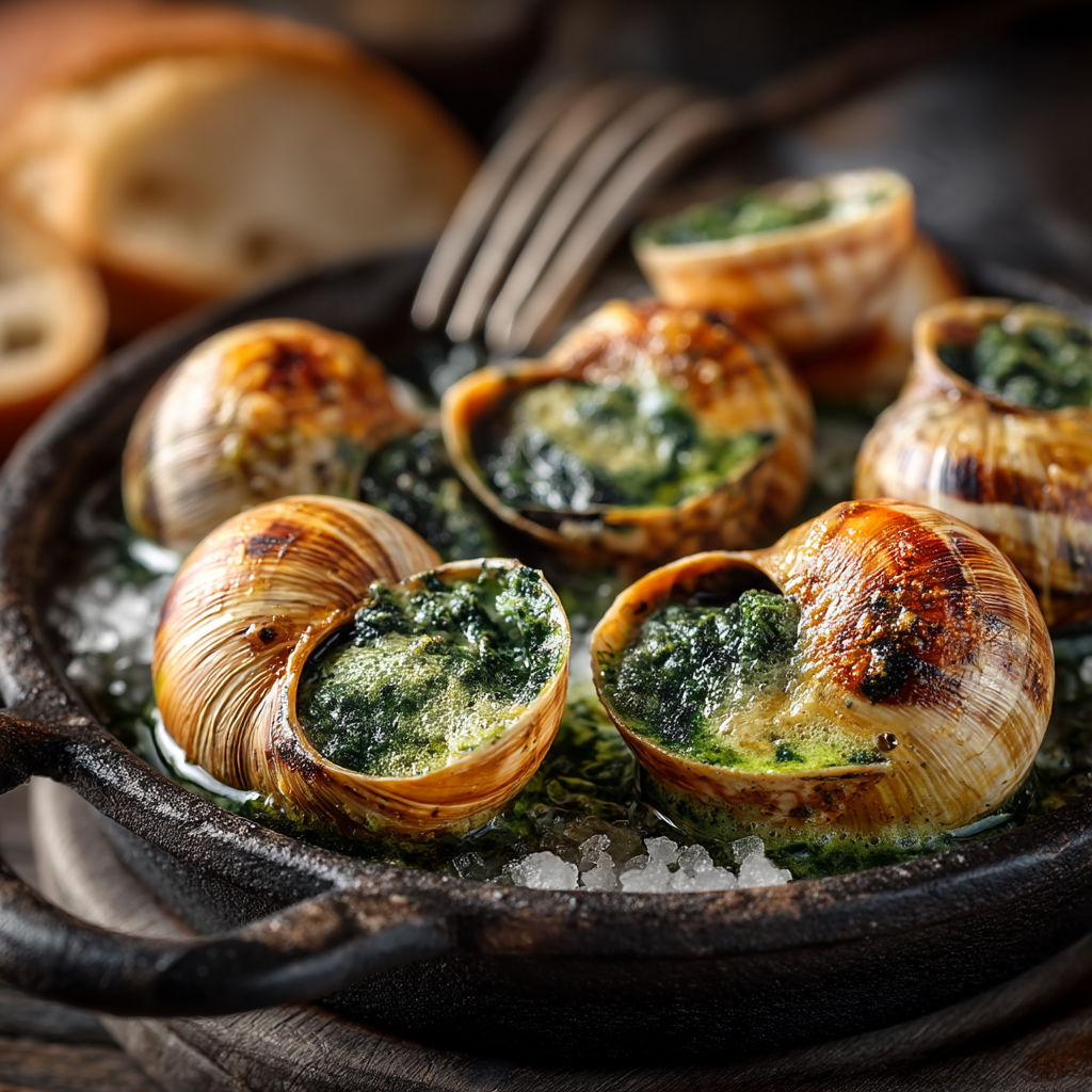 Un plat de moules avec des herbes vertes.