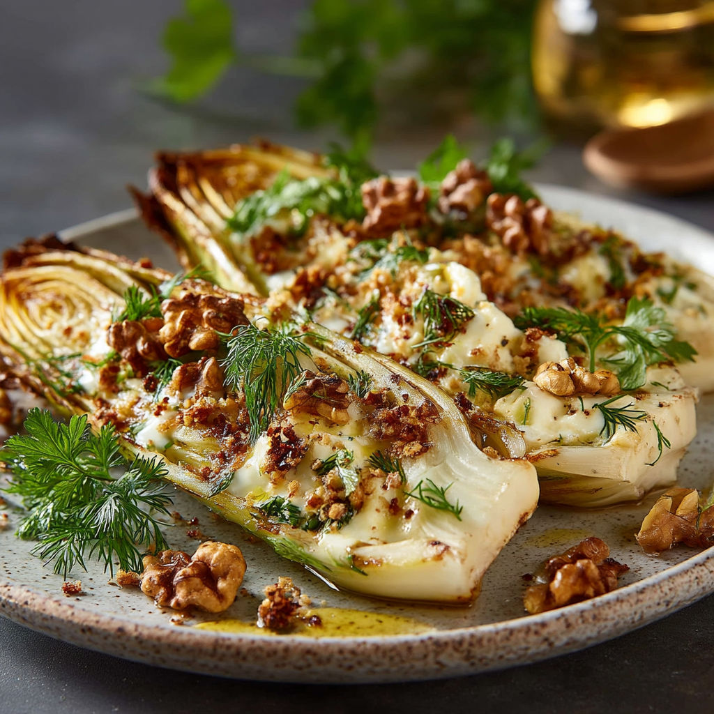 Une salade de chou et de noix.