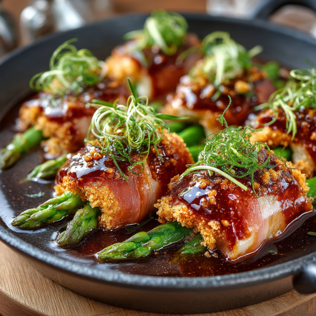 Roulés au jambon sauce Madère.