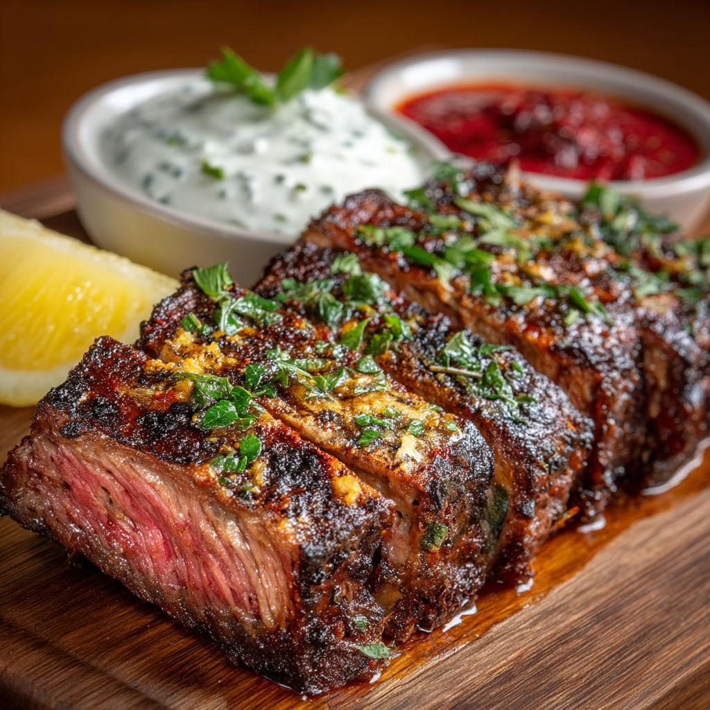 Une recette de basse-côte grillée, sauce tartare et sauce bourguignonne maison.