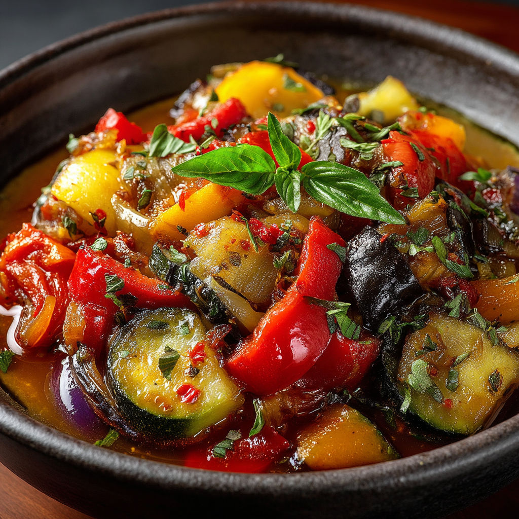 Une assiette de légumes colorés.