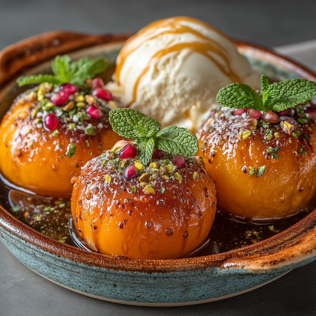 Une assiette contenant des fruits rouges et des crèmes glacées.