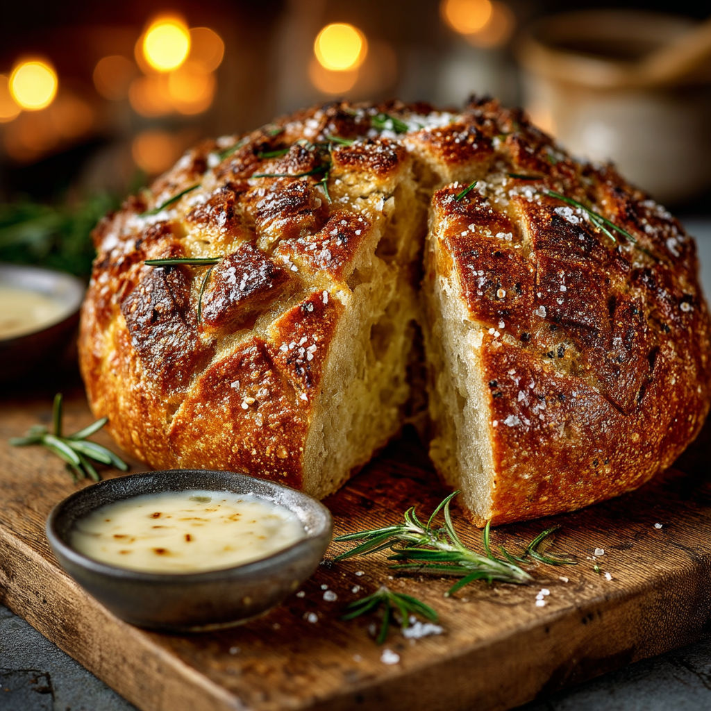 Une portion de pain grillé avec du céleri et des herbes.