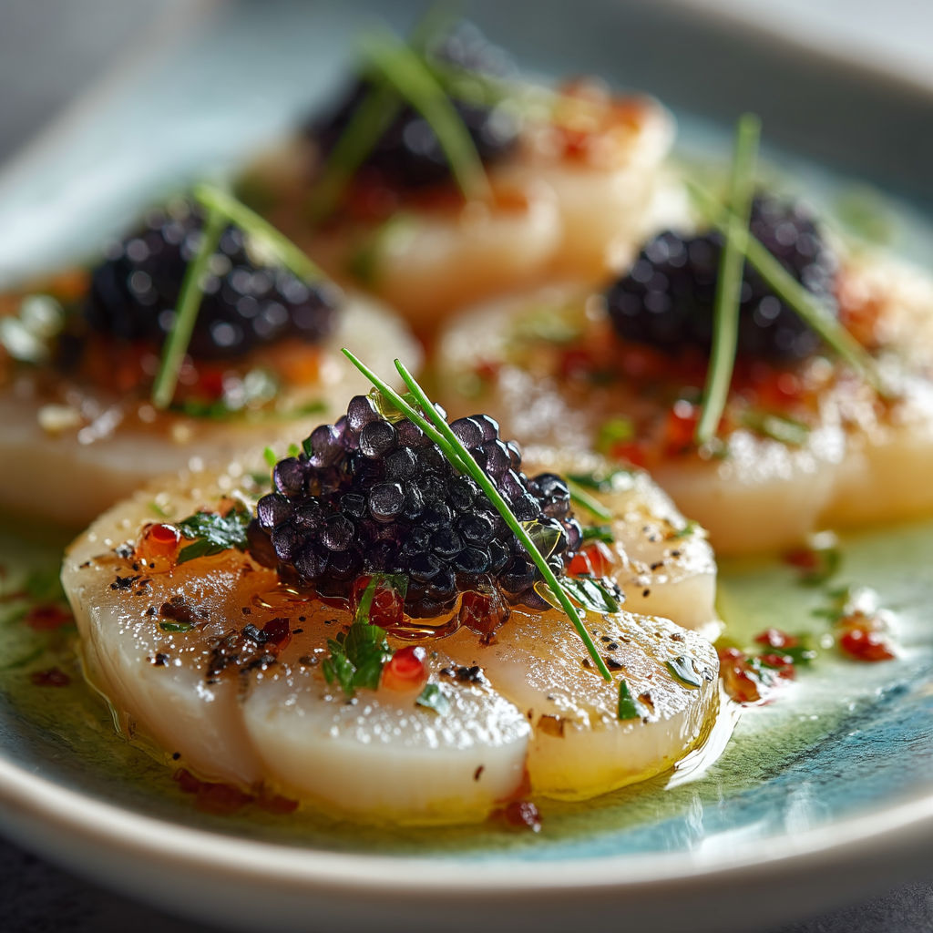 Plate of food with blackberries on top.