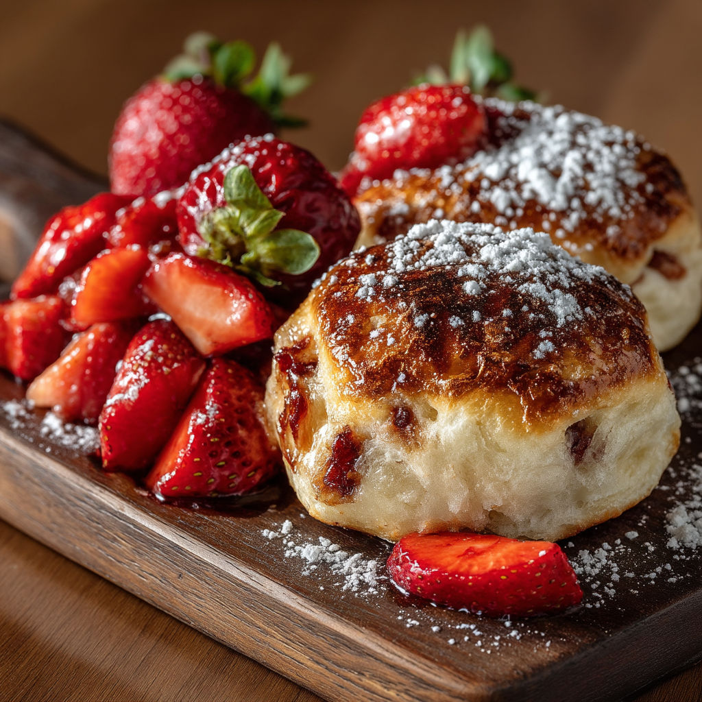 Une table avec des fruits et des crêpes.