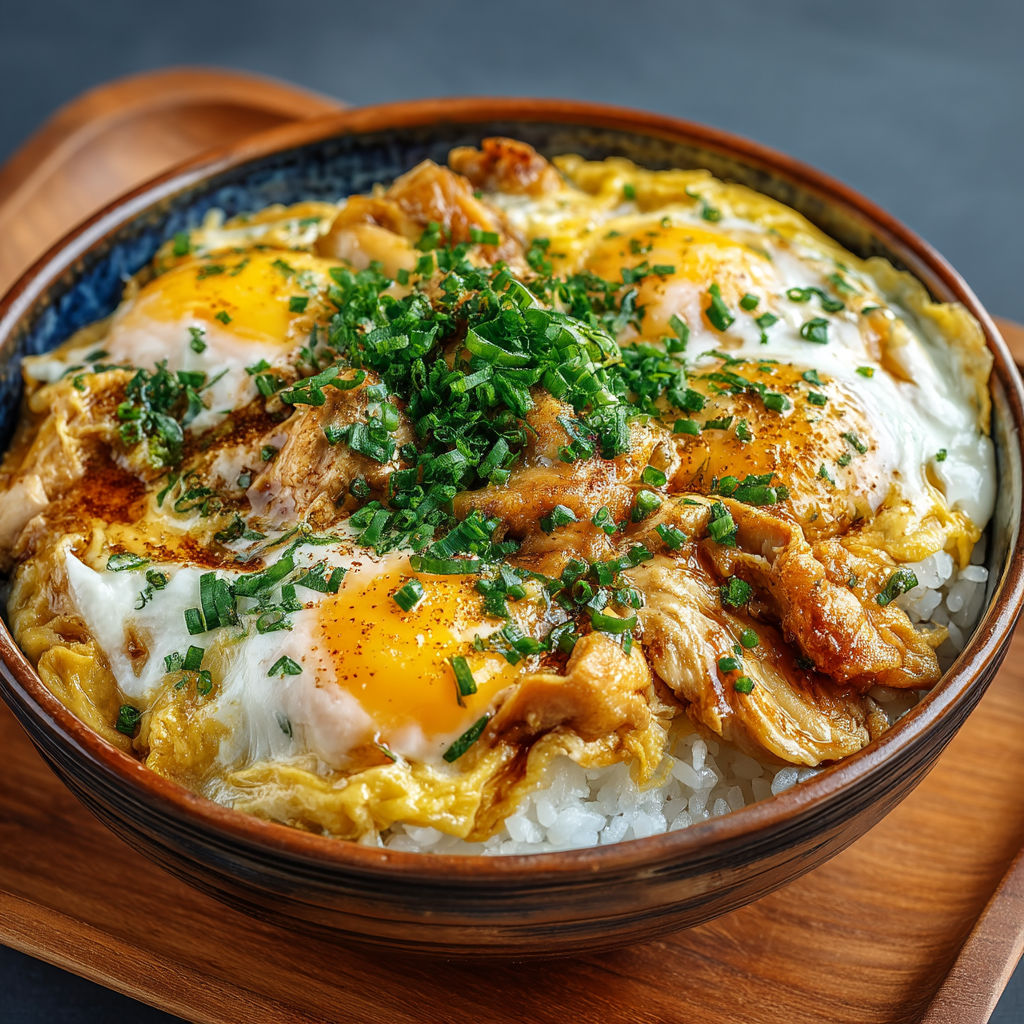 Une assiette de nourriture avec des oeufs, des légumes verts et du riz.