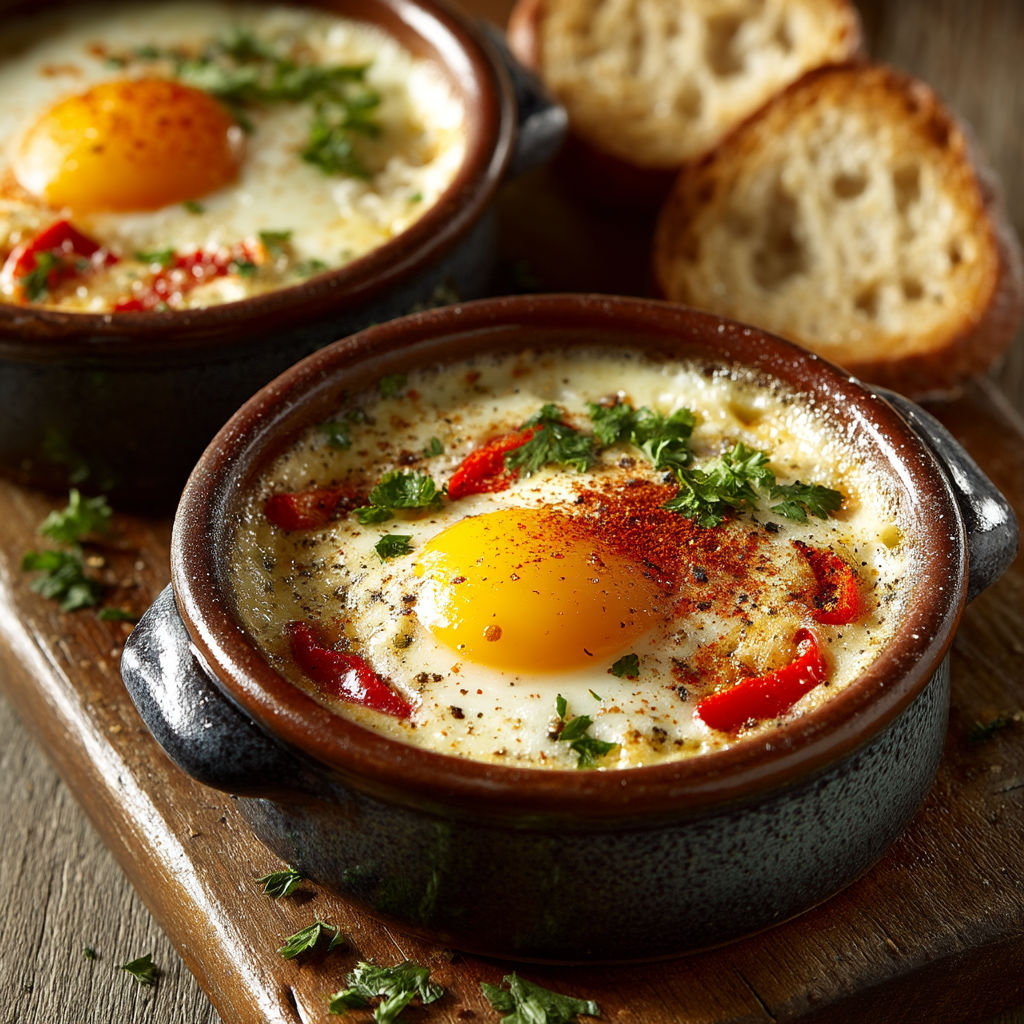 Une assiette de garnitures avec des oeufs et des épices.