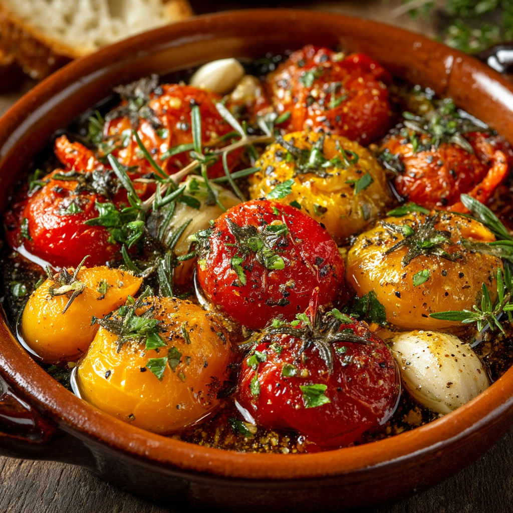 Ma recette de tomates confites à la provençale.