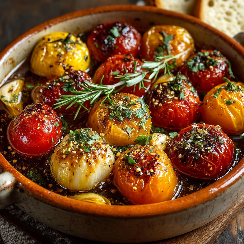 Ma recette de tomates confites à la provençale.