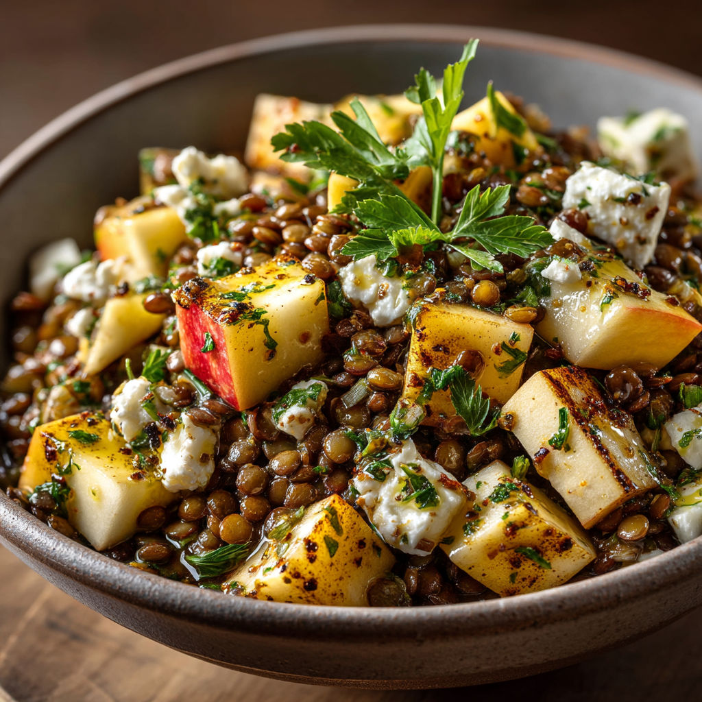 Une assiette de fruits et légumes.