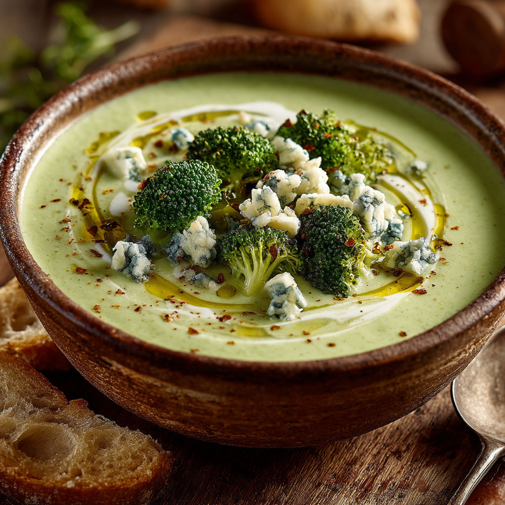 Ma recette de velouté de brocoli au bleu.