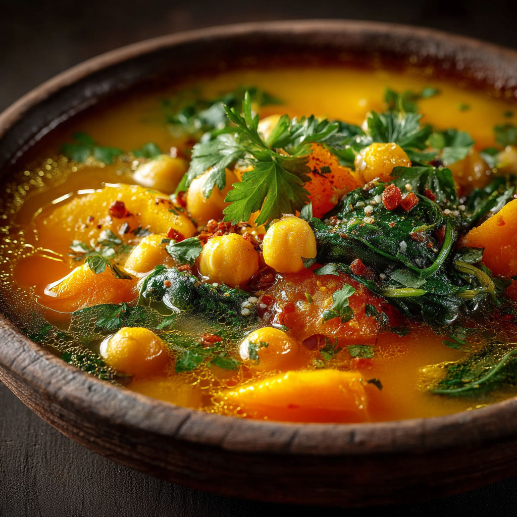 Ma recette de soupe de courges & pois chiche.