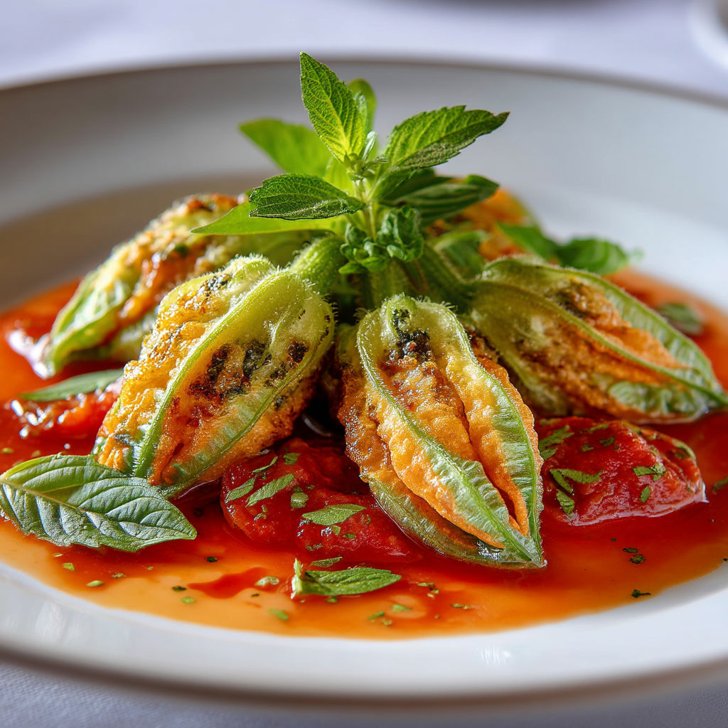 Une assiette de légumes verts et rouges.