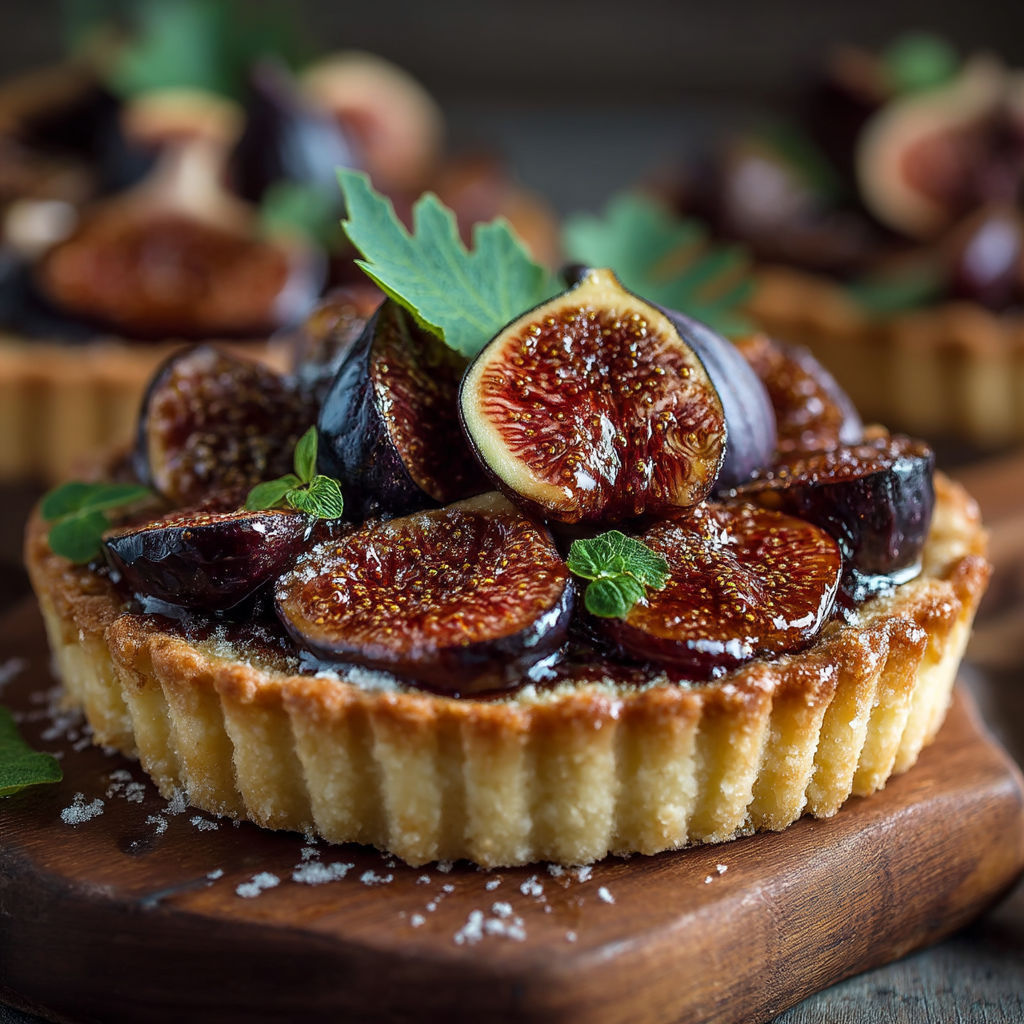 Une tarte sablée avec des figues.