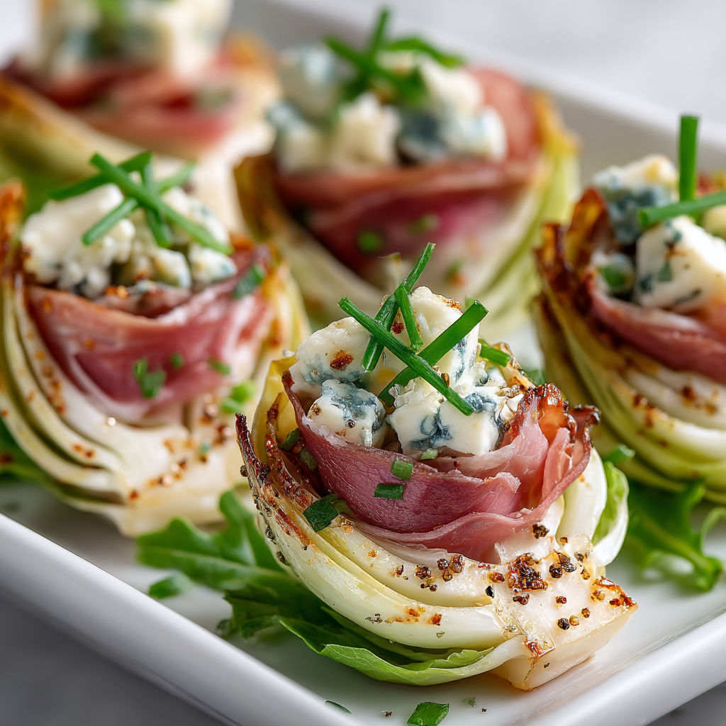 Bouchées d'endives au jambon.
