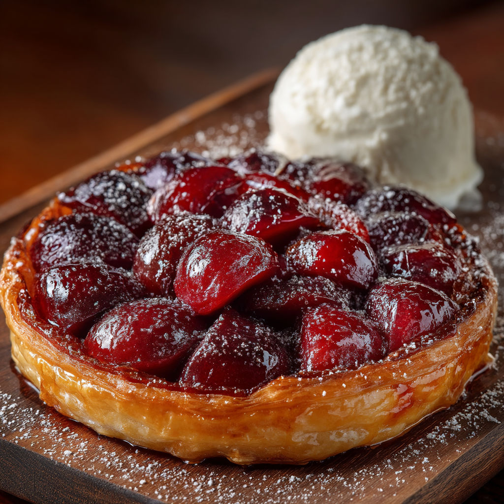 Une tarte aux fruits rouges sur une table.